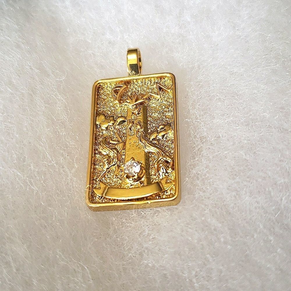 *The Tower, Tarot card pendant